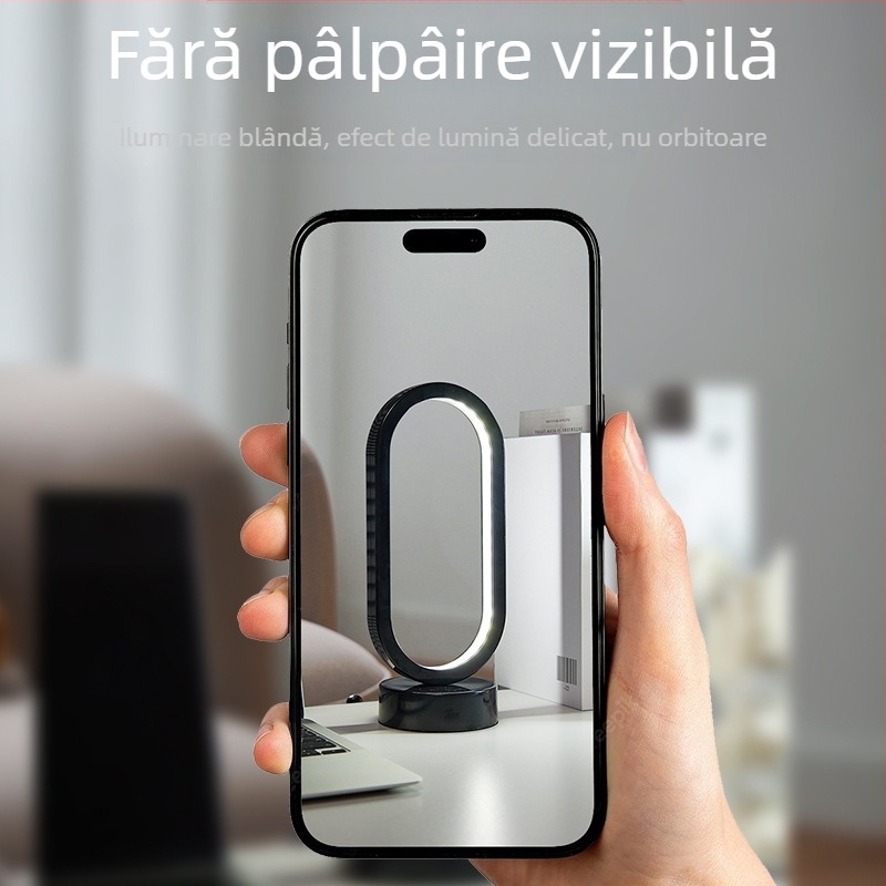 Lampă de masă, lampă de noptieră, modernă, simplă, cu protecție pentru ochi, lampă de masă pentru citit, atmosferă caldă, lumină de noapte pentru noptieră, plug-in