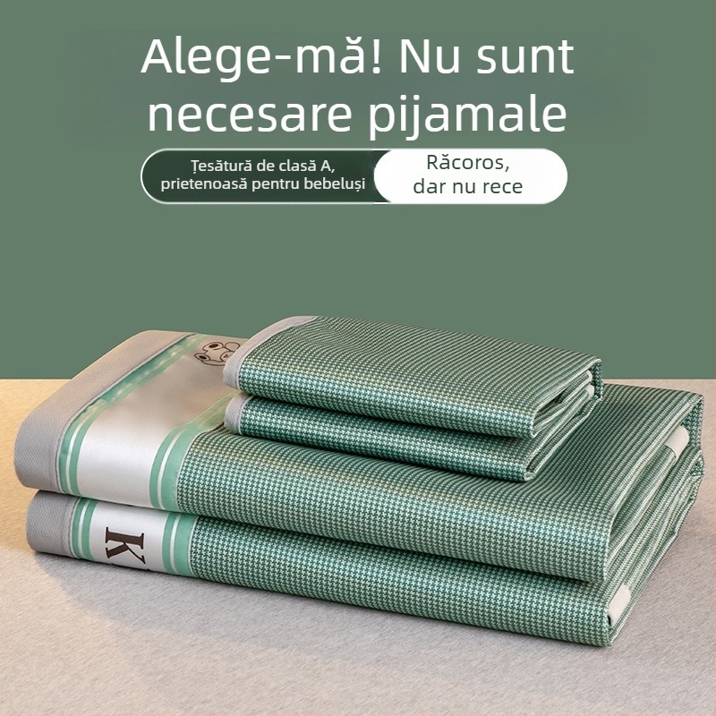 Covoraș de vară din mătase glacială, lavabil, pentru aer condiționat, set de trei piese, pentru cămin studențesc, covoraș de vară pliabil individual, en-gros