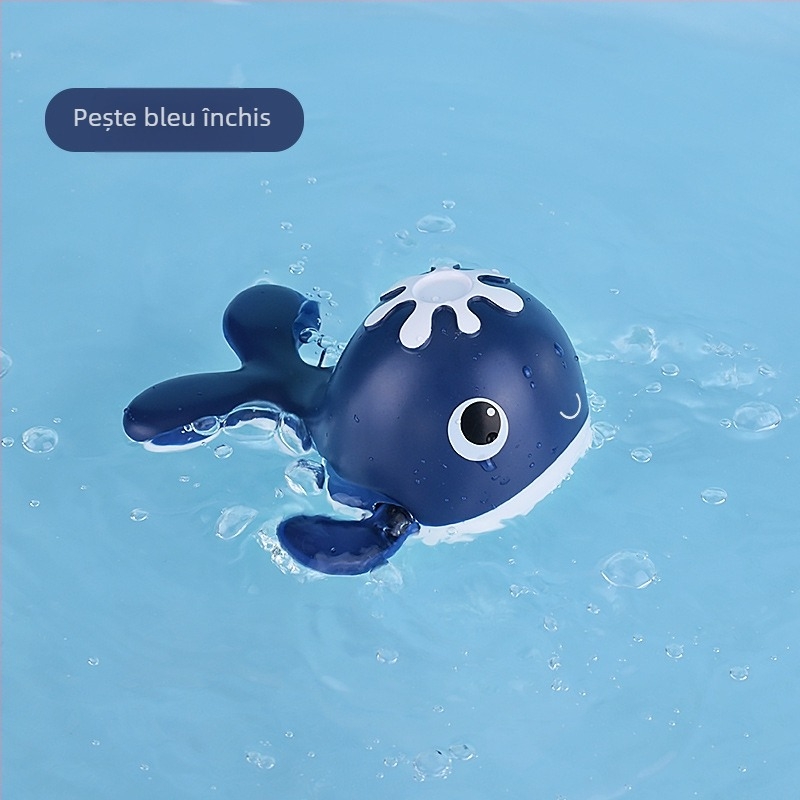 Balenă de apă cu vânt transfrontalieră pentru bebeluși, jucărie de înot cu balenă magnetică pentru baie, set de pescuit, jucărie de apă pentru scăldat