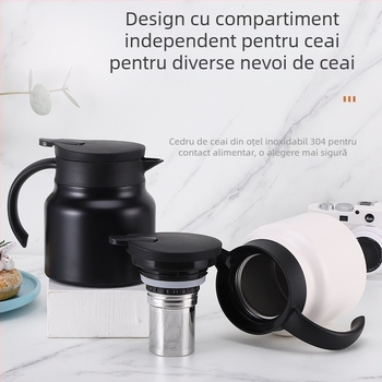 Ceainic portabil din oțel inoxidabil 316, ceainic de conservare a căldurii, oală de cafea de mare capacitate, ceainic de separare a apei, ceainic