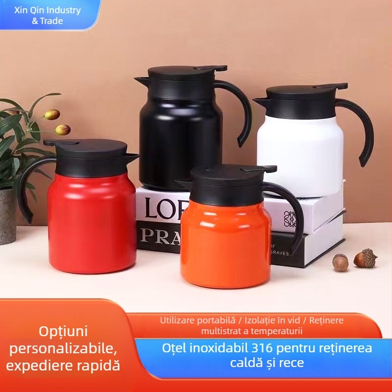 Ceainic portabil din oțel inoxidabil 316, ceainic de conservare a căldurii, oală de cafea de mare capacitate, ceainic de separare a apei, ceainic