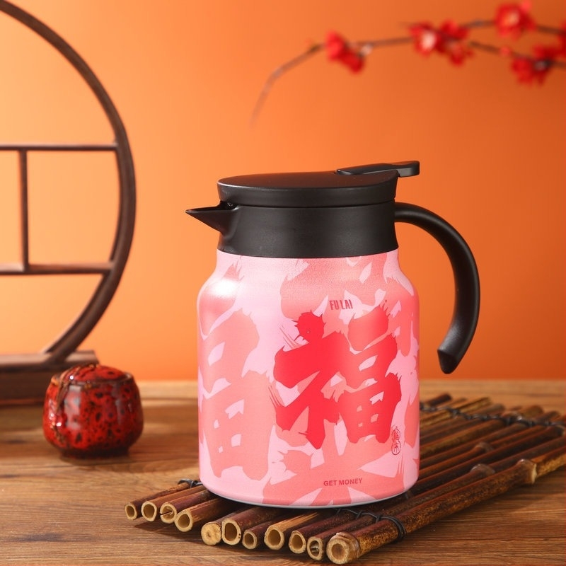 Ceainic portabil din oțel inoxidabil 316, ceainic de conservare a căldurii, oală de cafea de mare capacitate, ceainic de separare a apei, ceainic