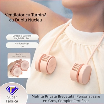 Ventilator de gât în stil nou, furtun simplu, pliabil, ventilator de încărcare, sporturi în aer liber, ventilator portabil mic