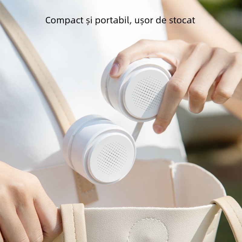 Ventilator de gât în stil nou, furtun simplu, pliabil, ventilator de încărcare, sporturi în aer liber, ventilator portabil mic