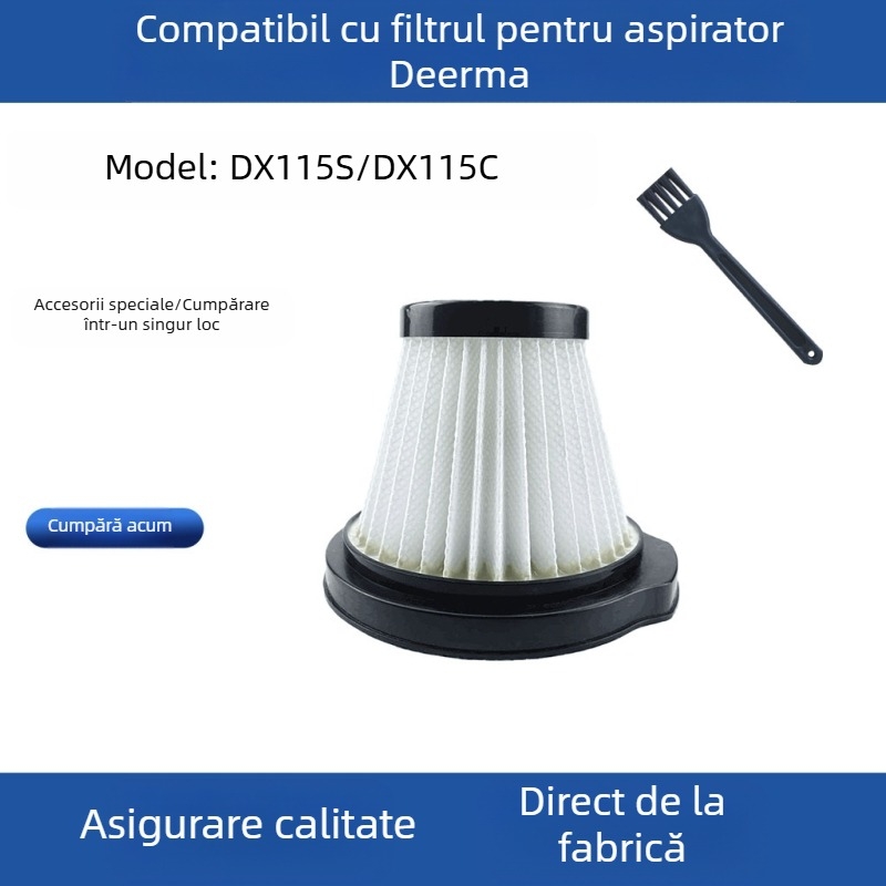 Aplicabil pentru accesoriile elementului filtrant al aspiratorului Mijia Delma DX115S/DX115C, consumabile pentru filtru de acarieni