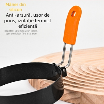 În stoc, inel rotund pentru ouă din oțel inoxidabil, antiaderent, omletă pentru ouă, set de forme pentru omletă antiaderente, gadgeturi de bucătărie antiaderente
