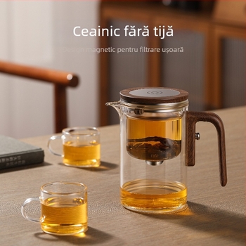Ceainic pătrat cu tijă, fără ceai, pentru oameni leneși, set de ceai, ceai, separare apă, ceașcă de sticlă, ceașcă plutitoare