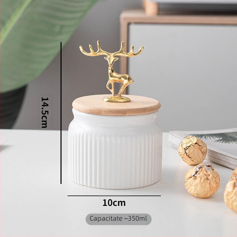 Nordic Light Luxury sigilat borcan uz casnic bucătărie cereale cutie de depozitare a boabelor de cafea borcan ceramic recipient borcan