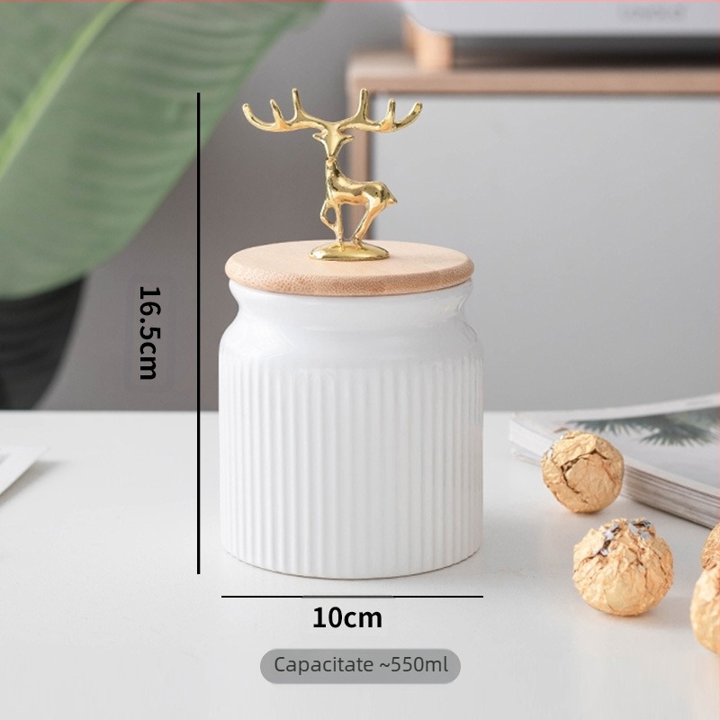 Nordic Light Luxury sigilat borcan uz casnic bucătărie cereale cutie de depozitare a boabelor de cafea borcan ceramic recipient borcan