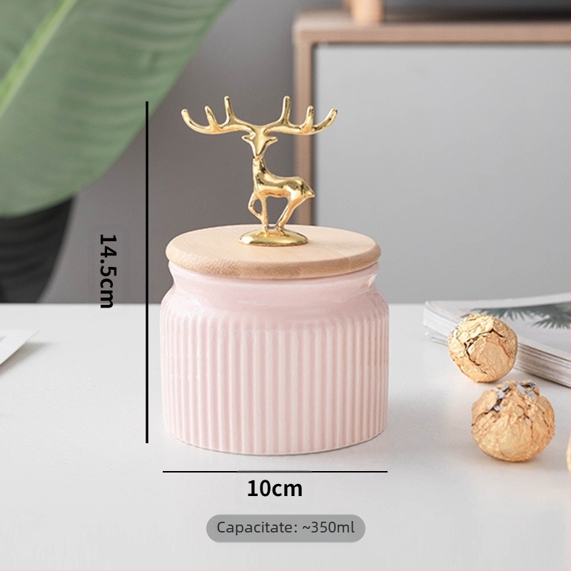Nordic Light Luxury sigilat borcan uz casnic bucătărie cereale cutie de depozitare a boabelor de cafea borcan ceramic recipient borcan