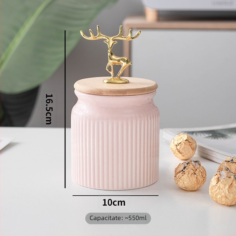 Nordic Light Luxury sigilat borcan uz casnic bucătărie cereale cutie de depozitare a boabelor de cafea borcan ceramic recipient borcan