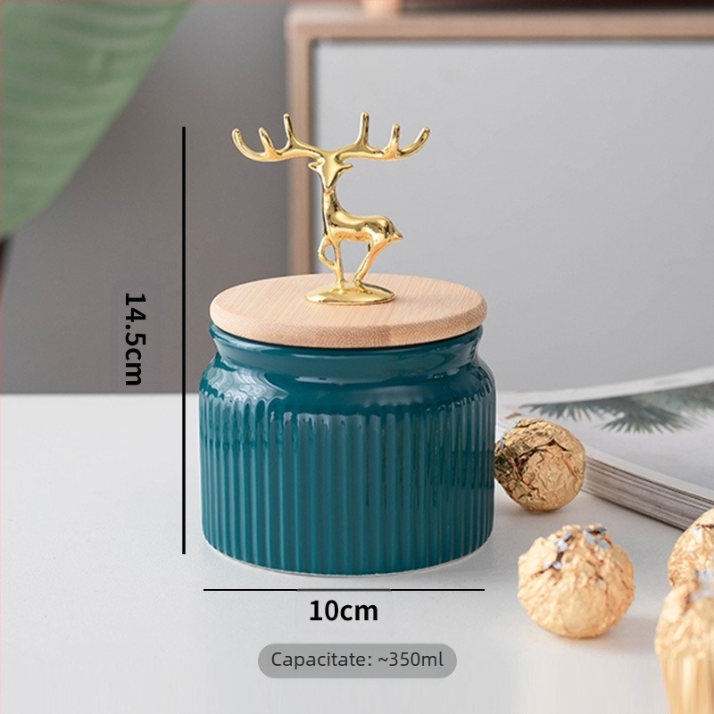 Nordic Light Luxury sigilat borcan uz casnic bucătărie cereale cutie de depozitare a boabelor de cafea borcan ceramic recipient borcan