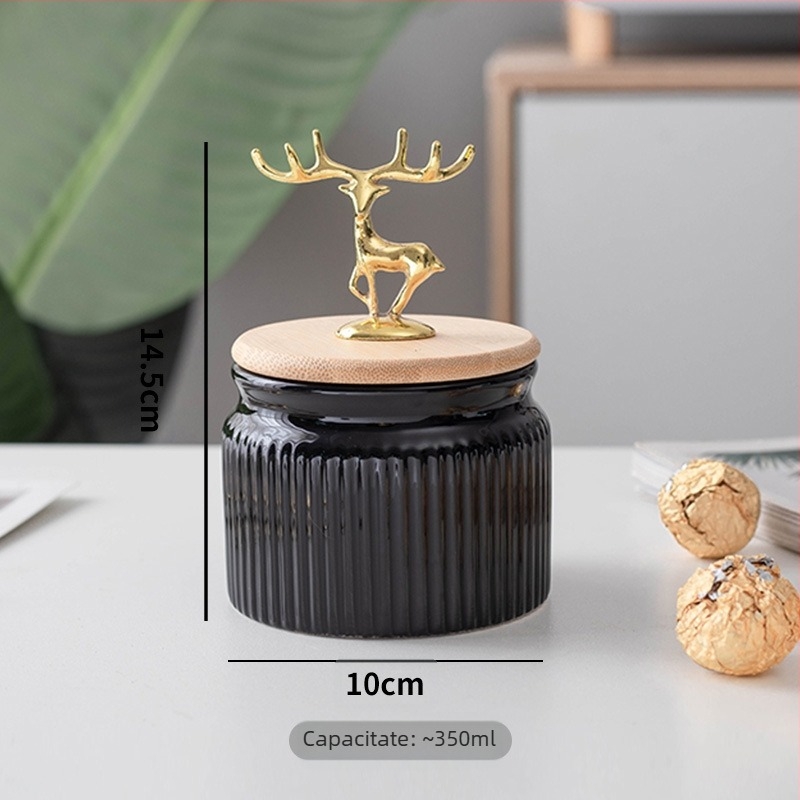 Nordic Light Luxury sigilat borcan uz casnic bucătărie cereale cutie de depozitare a boabelor de cafea borcan ceramic recipient borcan
