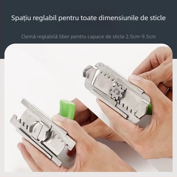 Deschizător de conserve multifuncțional, en-gros, deschizător de sticle din oțel inoxidabil, reglabil, economisește forța de muncă