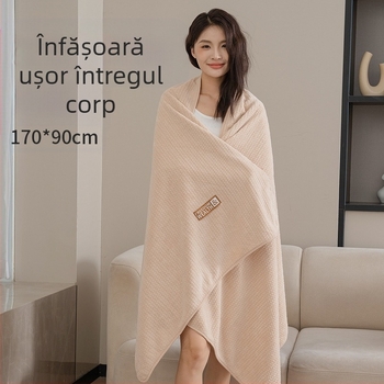 Prosop de baie nou, îngroșat, extra mare, din fleece de coral, cu grilaj de porumb, pentru adulți, absorbant de uz casnic, prosop fără scame, cu uscare rapidă