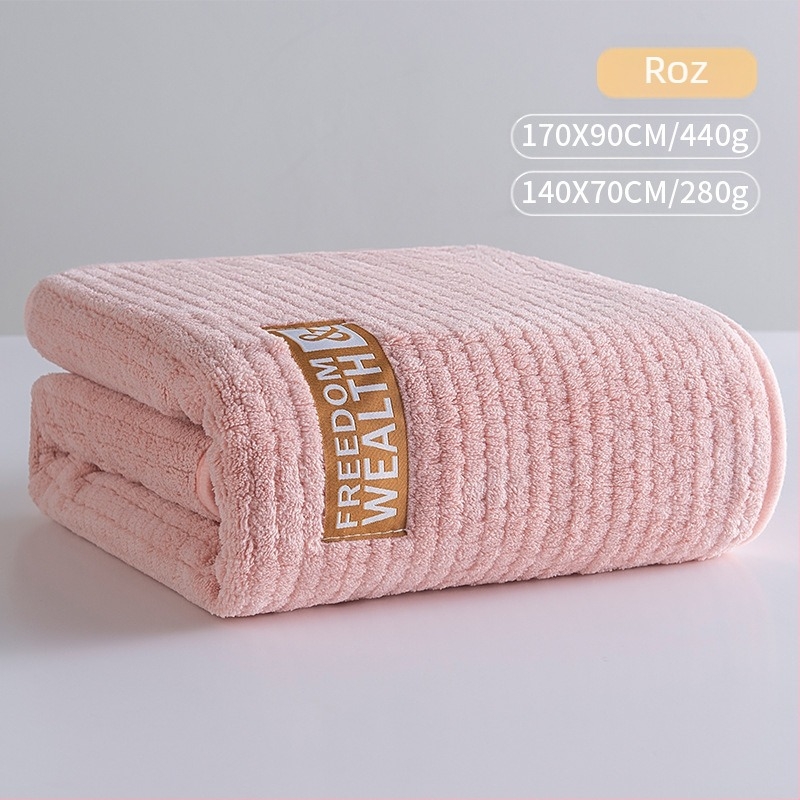 Prosop de baie nou, îngroșat, extra mare, din fleece de coral, cu grilaj de porumb, pentru adulți, absorbant de uz casnic, prosop fără scame, cu uscare rapidă