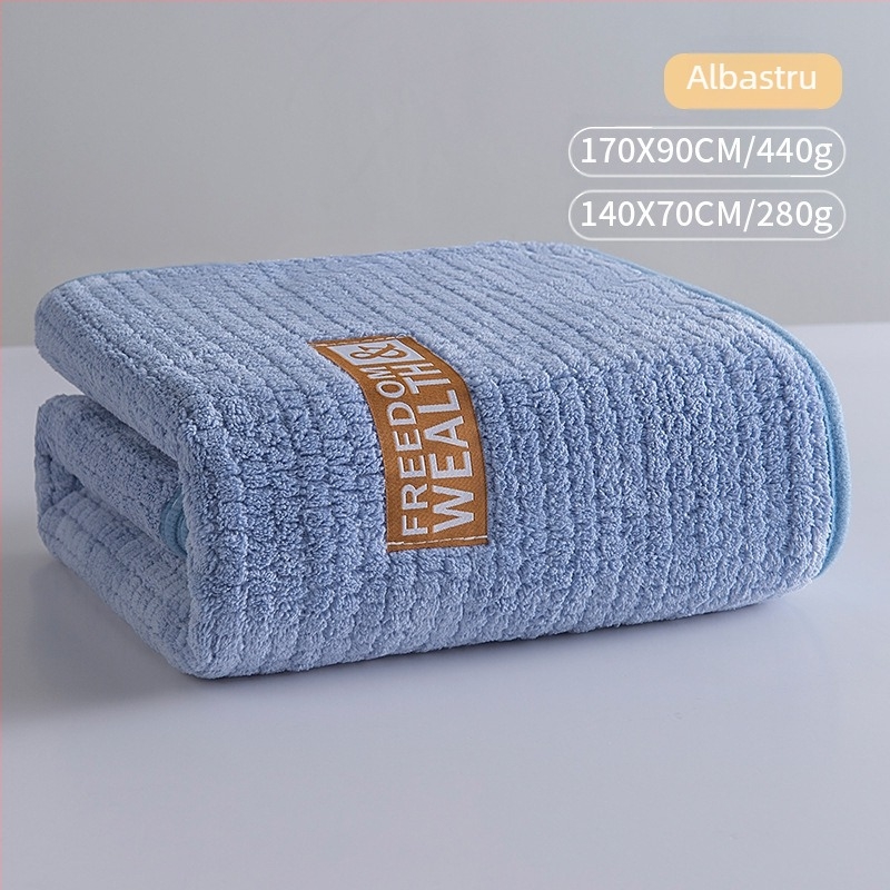 Prosop de baie nou, îngroșat, extra mare, din fleece de coral, cu grilaj de porumb, pentru adulți, absorbant de uz casnic, prosop fără scame, cu uscare rapidă