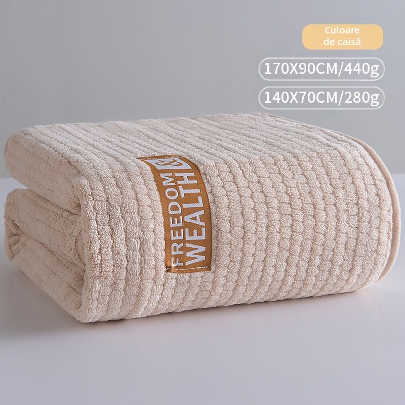 Prosop de baie nou, îngroșat, extra mare, din fleece de coral, cu grilaj de porumb, pentru adulți, absorbant de uz casnic, prosop fără scame, cu uscare rapidă