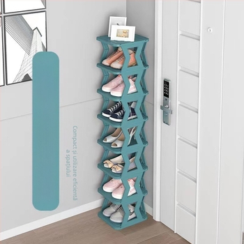 Suport de pantofi pliabil, un lot de suport de pantofi simplu, ușă pentru coridor, dulap îngust pentru pantofi, depozitare pentru cămin studențesc, finisaj suport pentru pantofi