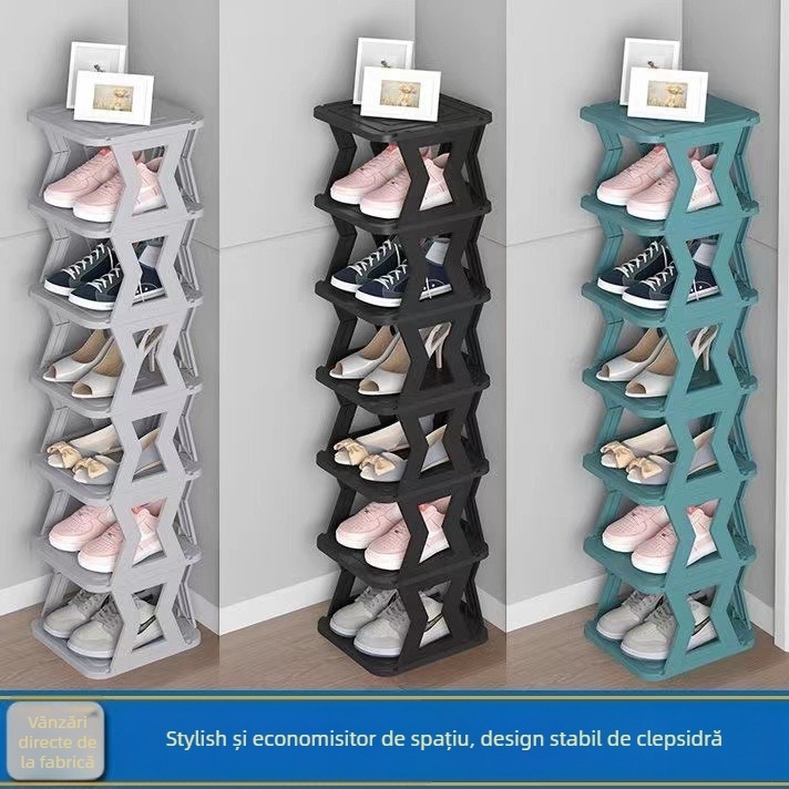 Suport de pantofi pliabil, un lot de suport de pantofi simplu, ușă pentru coridor, dulap îngust pentru pantofi, depozitare pentru cămin studențesc, finisaj suport pentru pantofi