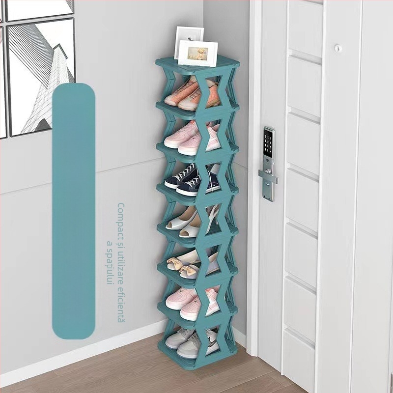 Suport de pantofi pliabil, un lot de suport de pantofi simplu, ușă pentru coridor, dulap îngust pentru pantofi, depozitare pentru cămin studențesc, finisaj suport pentru pantofi