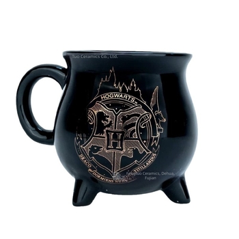 Cană de cafea ceramică transfrontalieră pentru vrăjitoare, cană de vrăjitoare cu fantome, cană ceramică de Halloween, cană de vrăjitoare neagră