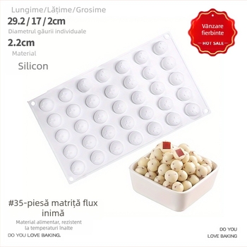 Formă de tort de lună cu umplutură de inimă, silicon, rotundă, sferică, hochei pe gheață, iaurt, lapte congelat, bilă de păducel galben, cub de gheață, cutie de gheață 5g g