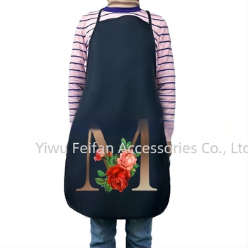 Șorț din bumbac și in din seria nouă cu litere, simplu, impermeabil, anti-ulei, cu suport pentru haine de lucru, logo fix, en-gros