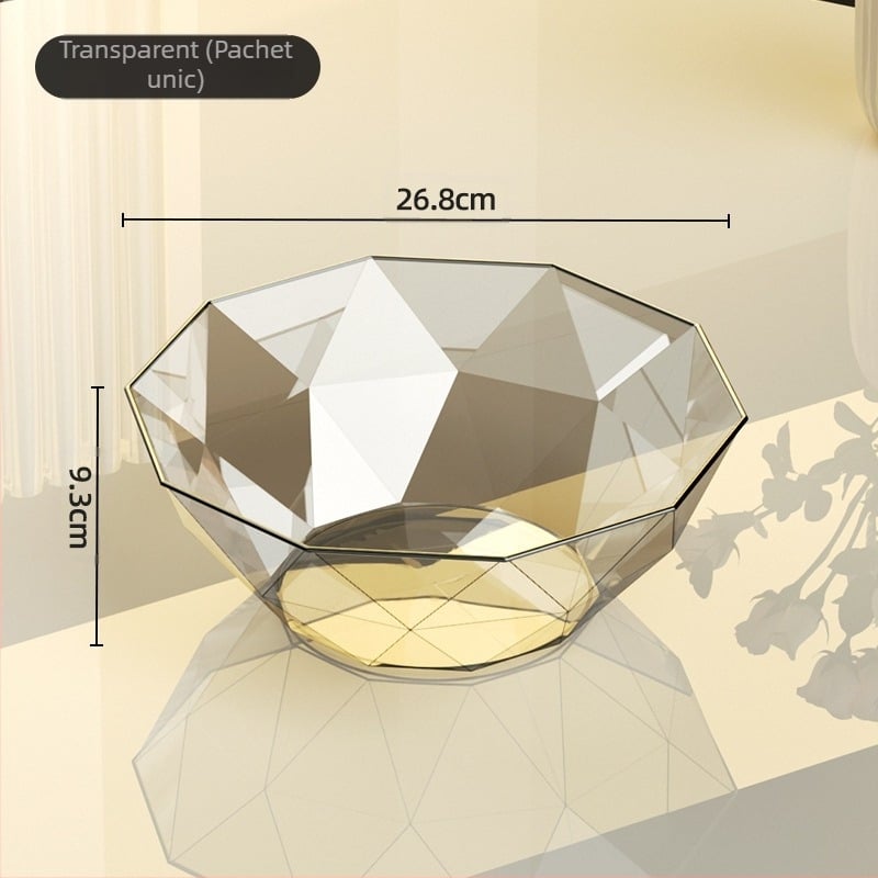 Farfurie cu fructe, masă de cafea pentru sufragerie, farfurie cu fructe 2024, nouă intrare, gustări de lux de înaltă calitate, farfurie cu bomboane din cristal de înaltă calitate
