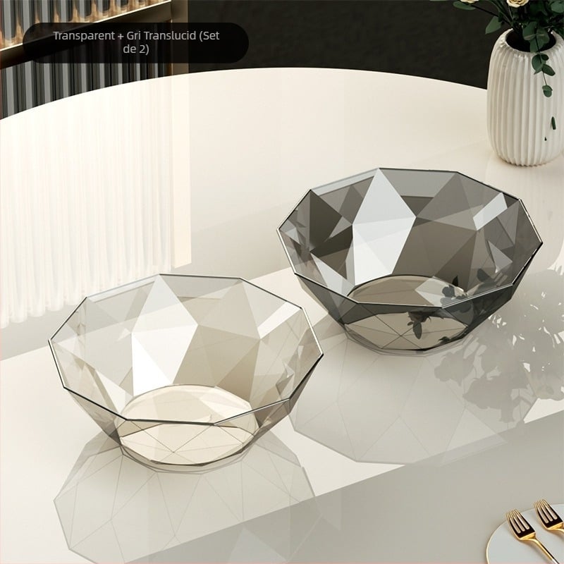 Farfurie cu fructe, masă de cafea pentru sufragerie, farfurie cu fructe 2024, nouă intrare, gustări de lux de înaltă calitate, farfurie cu bomboane din cristal de înaltă calitate