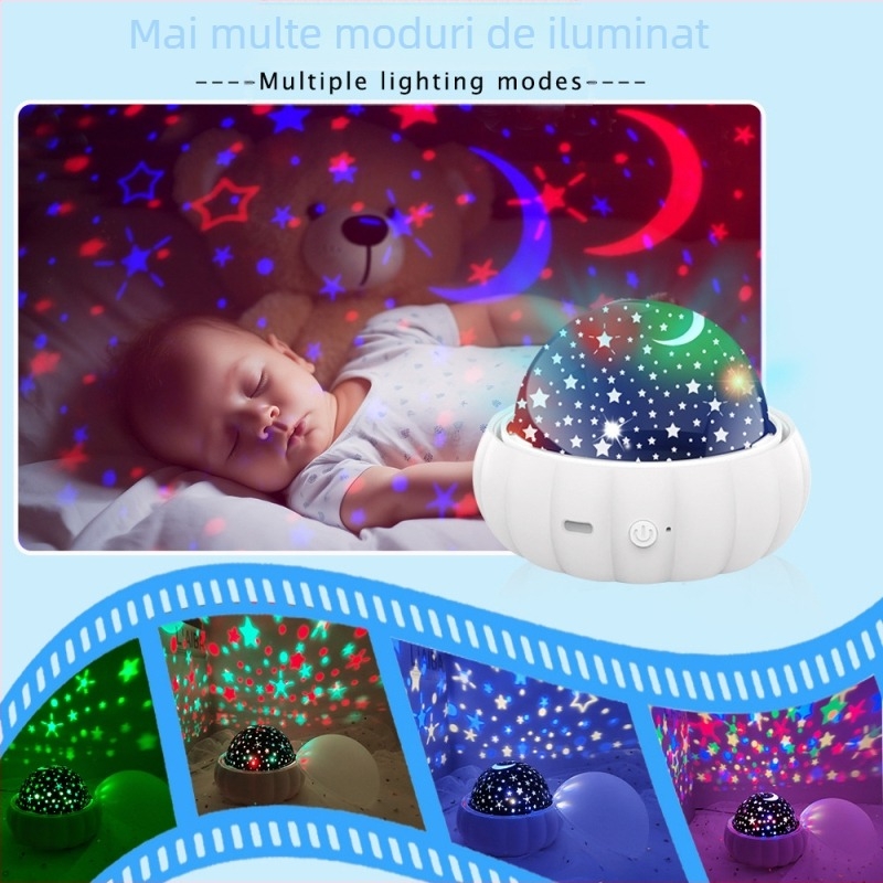 Nou Star Sky proiector lumină de noapte dinozaur unicorn felinar romantic stele lumină dormitor proiector cadou