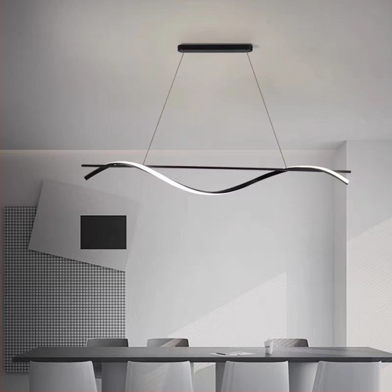 Candelabru LED modern minimalist pentru restaurant, iluminat cu bandă scandinavă pentru bar, lampă de studiu, lampă în stil italian Normcore