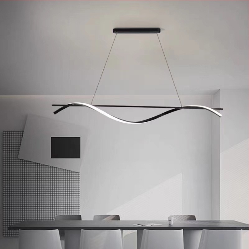 Candelabru LED modern minimalist pentru restaurant, iluminat cu bandă scandinavă pentru bar, lampă de studiu, lampă în stil italian Normcore