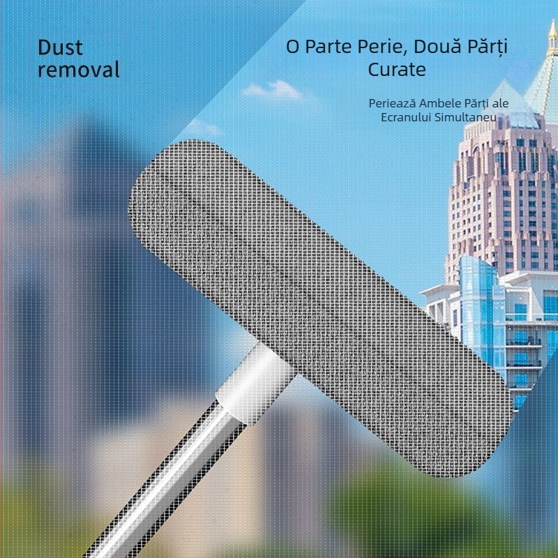 Perie de curățare a ecranului ferestrei, artefact de uz casnic, non-demontare și spălare, față-verso lungă, două-în-unu, instrument de curățare a ecranului ferestrei
