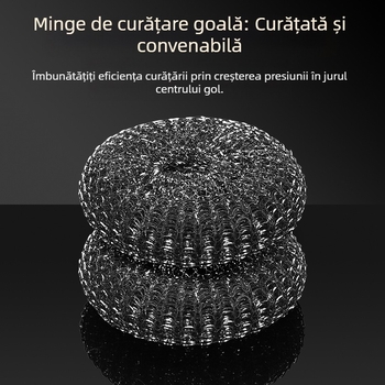 Bilă de sârmă de oțel din oțel inoxidabil de uz casnic, fără scame, bucătărie, spălat vase, perie de oală, bilă de fier, îndepărtarea murdăriei, bilă de curățare
