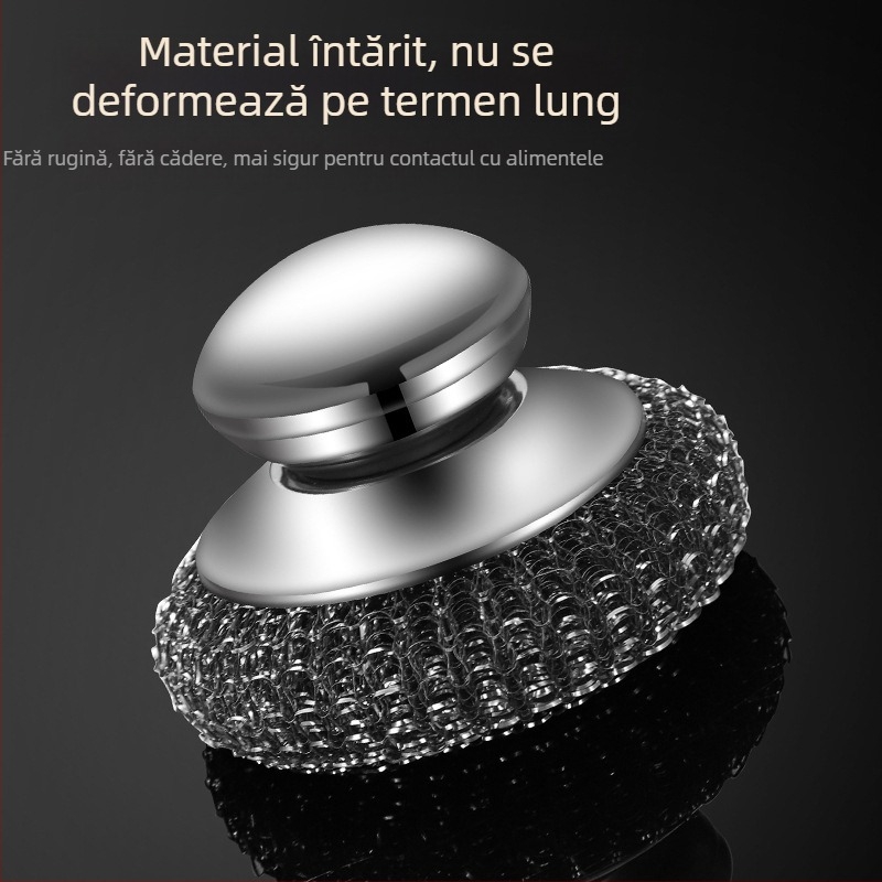 Bilă de sârmă de oțel din oțel inoxidabil de uz casnic, fără scame, bucătărie, spălat vase, perie de oală, bilă de fier, îndepărtarea murdăriei, bilă de curățare