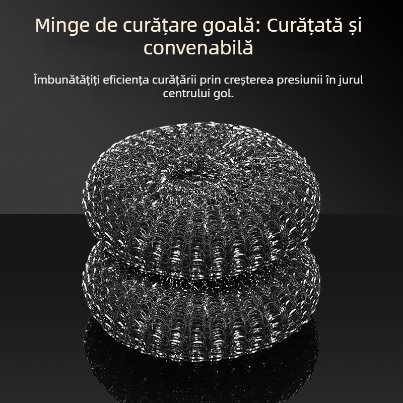 Bilă de sârmă de oțel din oțel inoxidabil de uz casnic, fără scame, bucătărie, spălat vase, perie de oală, bilă de fier, îndepărtarea murdăriei, bilă de curățare