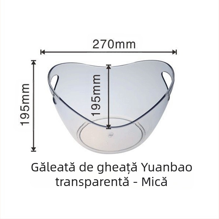 Găleată de gheață Yuanbao, găleată de gheață comercială KTV Bar, consumabile pentru șampanie și vin, găleată de gheață ... pentru bere, găleată de gheață transparentă din plastic