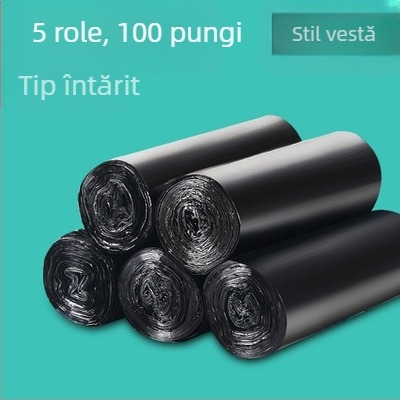 Vestă-stil sac de gunoi stradă taraba îngroșată sac de gunoi acasă bucătărie negru ecologic mare ghiozdan sac de gunoi en-gros