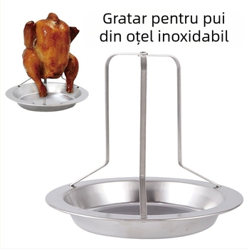 Grătar de pui din oțel inoxidabil, de uz casnic, fără straturi, pentru grătar de pui, pentru restaurant, hotel, grătar de pui, cu șasiu