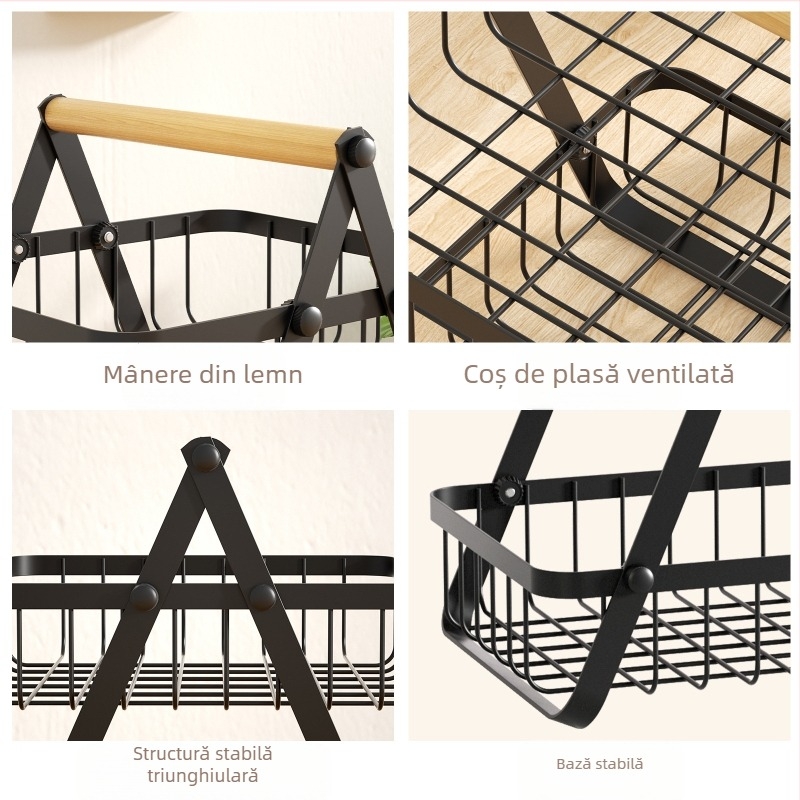 Farfurie cu fructe Amazon transfrontalieră, sufragerie, masă de cafea pentru casă, coș cu fructe, modă, fier, multistrat, bomboane, gustări, suport de depozitare