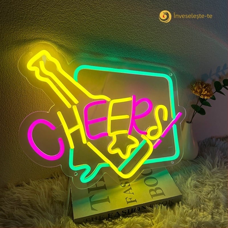 Lumină neon cu LED decorativă, stil Amazon, pentru butoi de bere și cocktailuri, modelare creativă transfrontalieră, lumină neon cu LED-uri