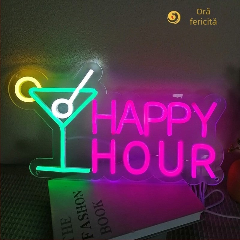 Lumină neon cu LED decorativă, stil Amazon, pentru butoi de bere și cocktailuri, modelare creativă transfrontalieră, lumină neon cu LED-uri