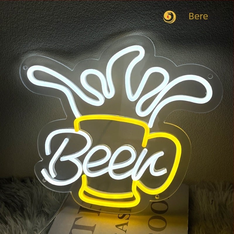Lumină neon cu LED decorativă, stil Amazon, pentru butoi de bere și cocktailuri, modelare creativă transfrontalieră, lumină neon cu LED-uri