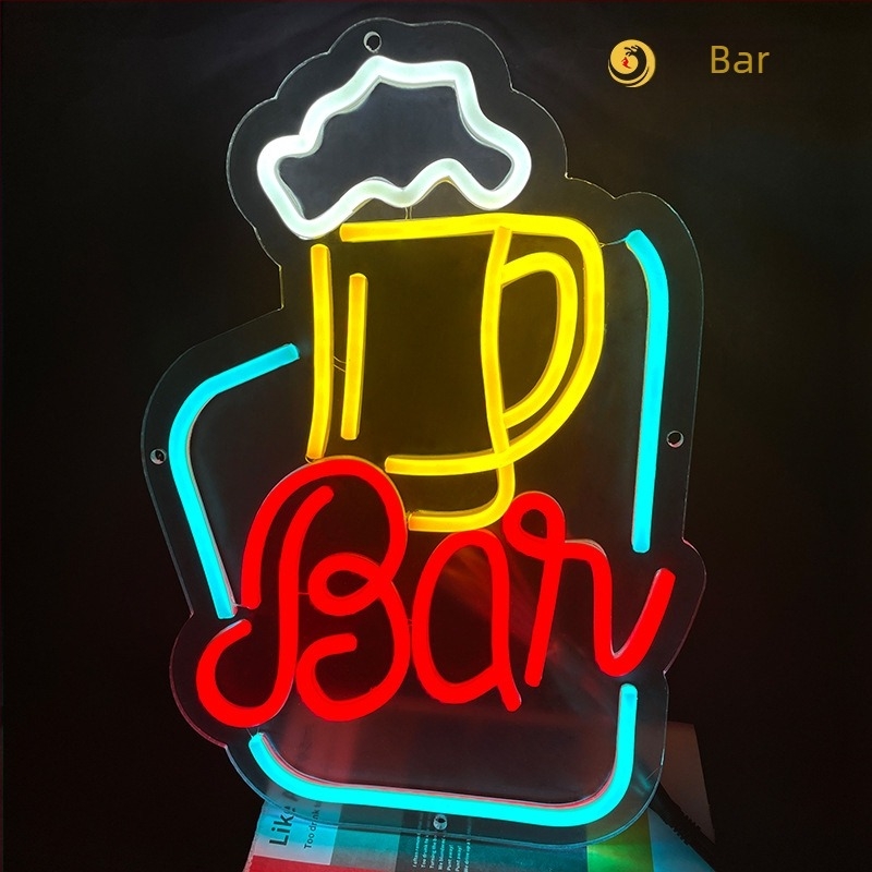 Lumină neon cu LED decorativă, stil Amazon, pentru butoi de bere și cocktailuri, modelare creativă transfrontalieră, lumină neon cu LED-uri