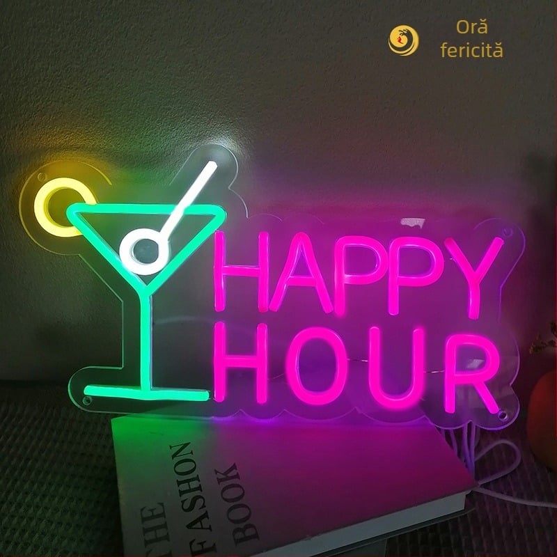 Lumină neon cu LED decorativă, stil Amazon, pentru butoi de bere și cocktailuri, modelare creativă transfrontalieră, lumină neon cu LED-uri