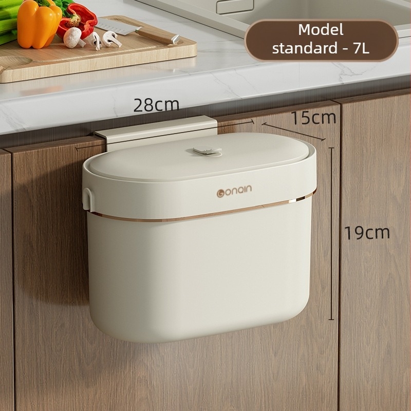 Coș de gunoi montat pe perete, toaletă cu capac, baie, bucătărie, tub de gunoi, uz casnic, găleată de depozitare Advanced Sense