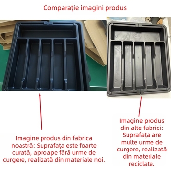 Cutie de depozitare extinsă pentru tacâmuri, tavă telescopică portabilă de uz casnic, tavă extensibilă pentru ustensile, tavă transversală