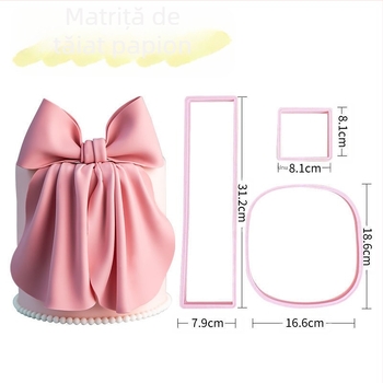 15 cm lungime fustă Bow Die European Fondant tort decor Cookie aburit coc tăiere mucegai copt mucegai