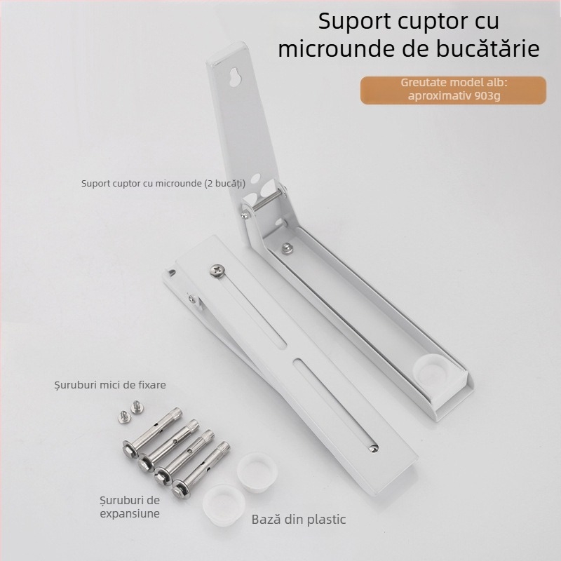 Suport pliabil pentru cuptor cu microunde din oțel inoxidabil, montat pe perete, pentru bucătărie, retractabil, pentru cuptor cu microunde
